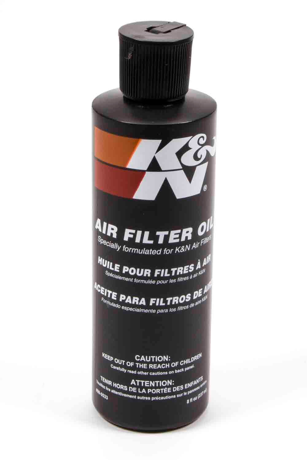 K&N Engineering 99-0533 Air Filter Oil, Red, 8 oz Squeeze Bottle
