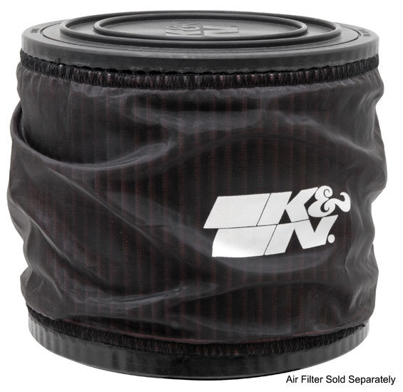 K&N Engineering AC-1012DK Air Filter Wrap Reusable Silicone-Treated Polyester Black 5.25 Inch OD, 6.25 Inch Tall