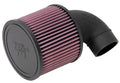 K&N Engineering CM-8009 Air Induction System for Can-Am Outlander 800 (2009-2012), Clamp-On, 4-5/8 Inch Tall, 3 Inch Flange, Reusable Oiled Filter, Plastic Black