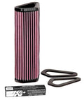 K&N Engineering DU-1007 Replacement Air Filter for Ducati Vehicles, 4 x 2.813 Inches, Reusable Cotton Filter, Red Finish