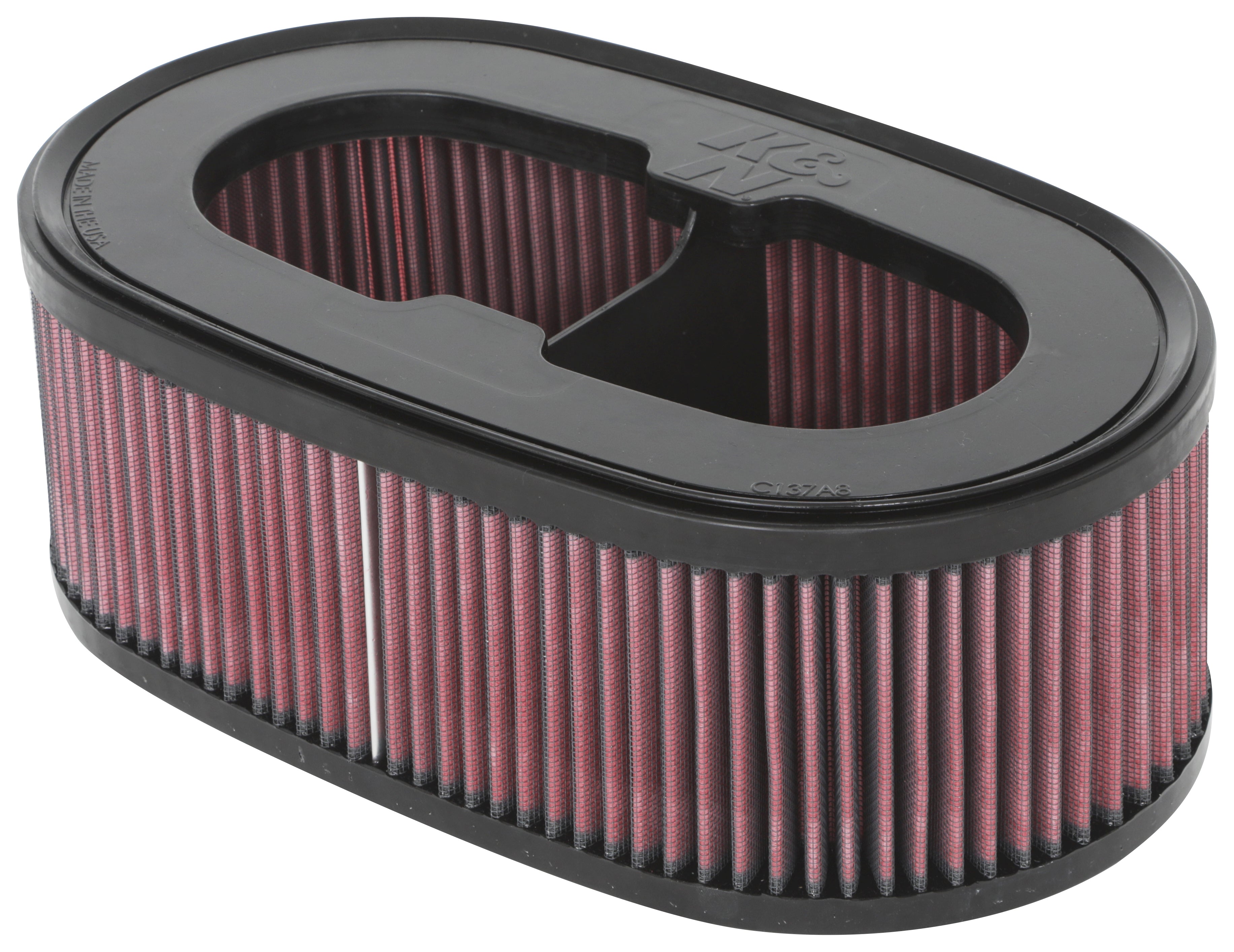 K & N Engineering E-0636 Replacement Air Filter for Chevrolet Corvette 2020-2026, Oval, 13.75 x 8.125 Inches