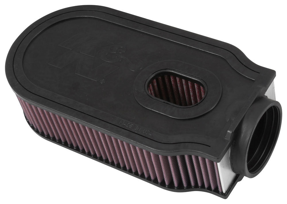 K&N Engineering E-0654 Replacement Air Filter for Mercedes-Benz Vehicles, 13.813 x 6.25 inches, Reusable Cotton Media, Red Finish