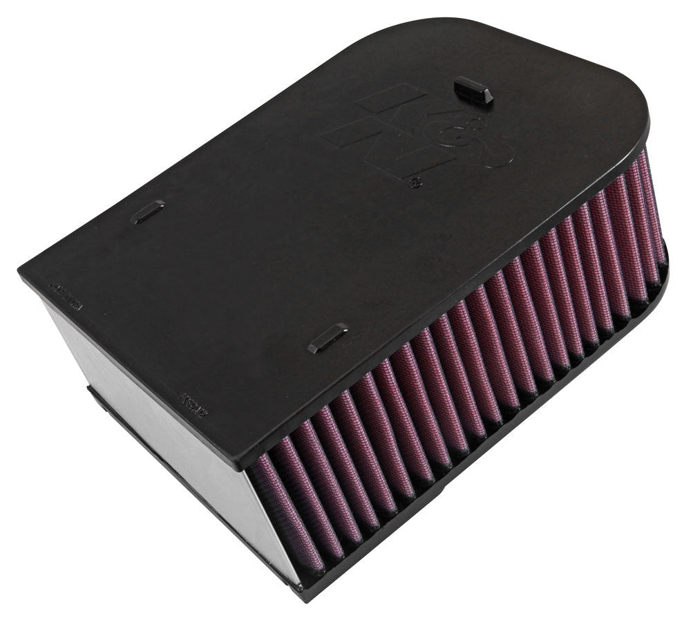 K&N Engineering E-0660 Replacement Air Filter for Porsche Macan 2015-2024, Reusable Cotton, Red