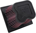 K&N Engineering E-0787 Air Filter Element for Dodge Ram 2010-2012, Rectangle, Reusable Cotton, Red