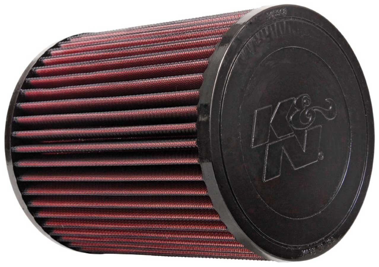 K&N Engineering E-1009 Air Filter Element for GM, Isuzu, Saab Vehicles, Clamp-On Conical Design, 5.813 Inch Base and Top Diameter, 7.25 Inch Height, Reusable Cotton Material, Red Finish