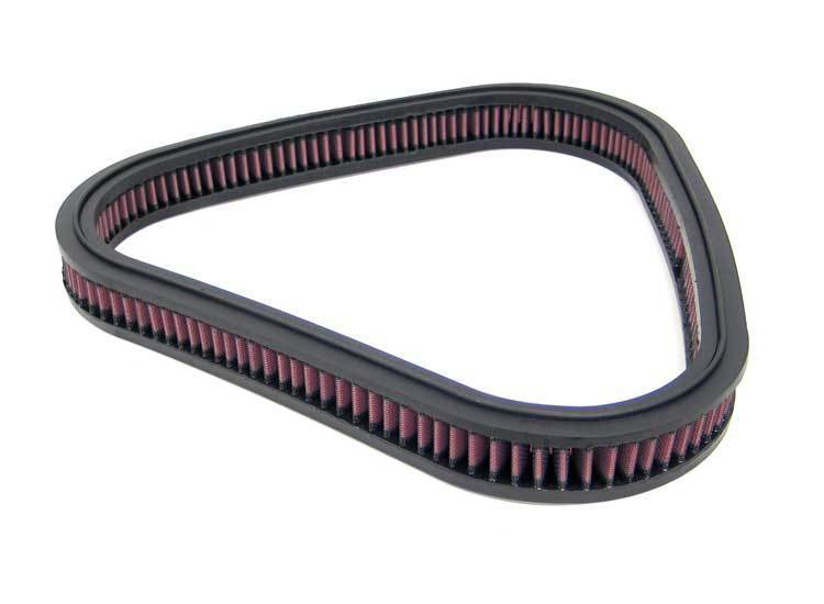 K and N Engineering E-1970 Air Filter Element, Triangle Shape, 16.25 Inch Outside Length, 1.75 Inch Height, Reusable Cotton Material