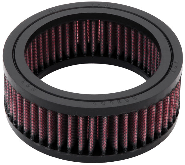 K&N Engineering E-3200 Round Air Filter Element, 5.375 Inch Diameter, Reusable Cotton, Red