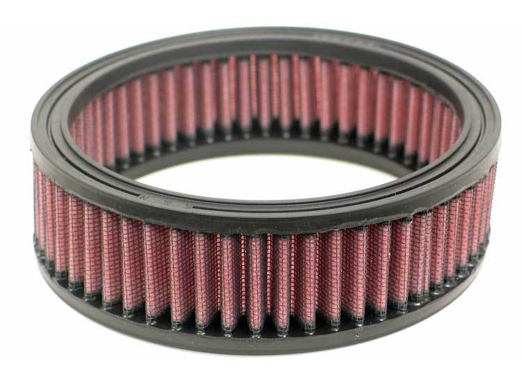 K&N Engineering E-3212 Round Air Filter Element, 5.875 Inch Diameter, Reusable Cotton Media, Red Finish