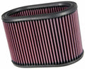K&N Engineering E-3491 Oval Air Filter Element for Universal Applications, 8.875 x 5.25 Inches, 6 Inches Tall, Reusable Cotton Media, Red Finish