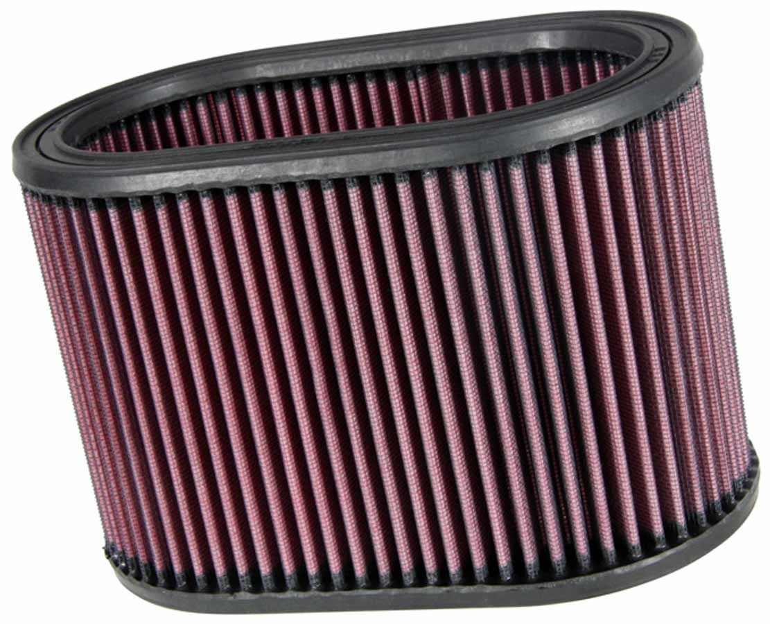 K&N Engineering E-3491 Oval Air Filter Element for Universal Applications, 8.875 x 5.25 Inches, 6 Inches Tall, Reusable Cotton Media, Red Finish