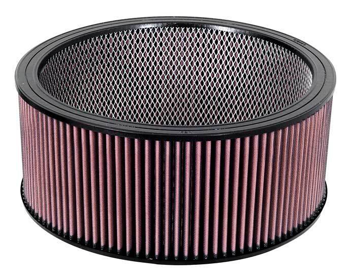 K&N Engineering E-3770 Air Filter Element, 14-Inch Diameter, 6-Inch Tall, Reusable Cotton with Wire Mesh, Red Color