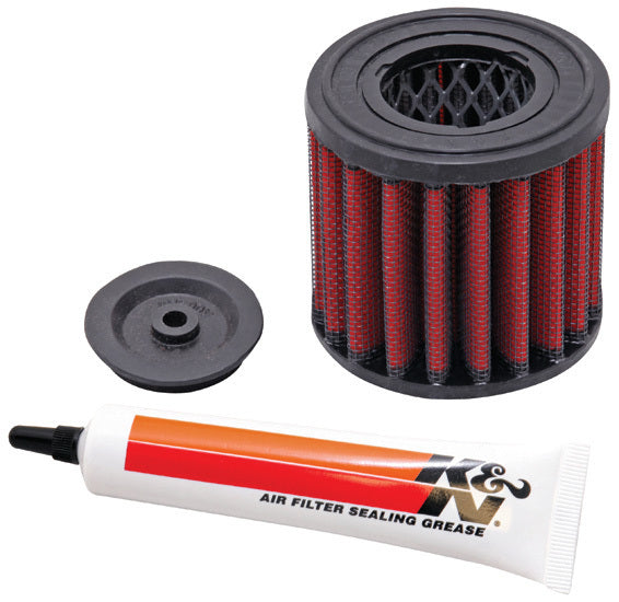 K&N Engineering E-4142 Air Filter Element for Briggs & Stratton 206, 2.75 Inch Diameter, 2.813 Inch Tall, Reusable Cotton with Wire Mesh