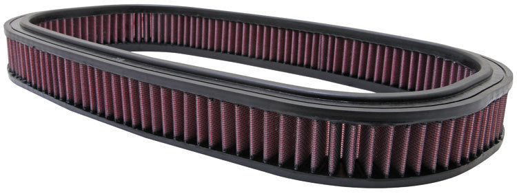 K&N Engineering E-9178 Oval Air Filter Element for Mercedes-Benz E-Class 1986-1993, Reusable Cotton, 17.5 x 9.875 Inches