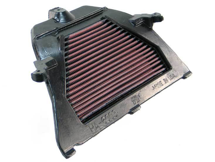 K&N Engineering HA-6003 Air Filter Element for Honda CBR600RR 2003-2006, Reusable Cotton, Red