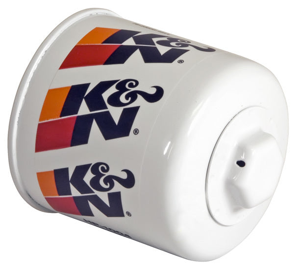 K&N Engineering HP-1004 Oil Filter for Canister Applications, 3.44 Inches Tall, 20 mm x 1.50 Thread, Steel Construction, White Finish
