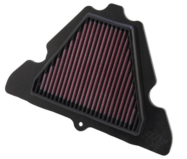 K and N Engineering KA-1111 Replacement Air Filter for Kawasaki KLZ1000 Versys (2011-2025), Reusable Cotton Panel, 10.75 x 7.156 Inches