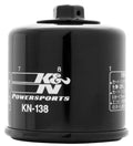 K&N Engineering KN-138 Performance Oil Filter Canister, Screw-On, Steel Black Finish