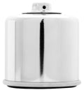 K&N Engineering Oil Filter Canister 138C Chrome, 77mm Tall, Screw-On, Steel Construction