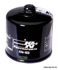 K&N Engineering KN-153 Oil Filter for Ducati Motorcycles, Canister Style, Screw-On, 3.34 Inches Tall, Steel Construction, Black Finish