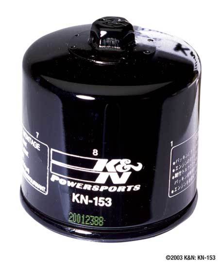 K&N Engineering KN-153 Oil Filter for Ducati Motorcycles, Canister Style, Screw-On, 3.34 Inches Tall, Steel Construction, Black Finish