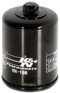 K and N Engineering KN-198 Oil Canister Filter for Polaris Vehicles, 3.8 Inch Height, Steel Construction, Black Finish