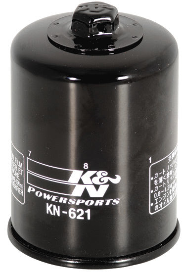 K&N Engineering KN-621 Oil Filter Canister for Arctic Cat Vehicles, 3.78 Inch Height, Steel with Black Finish, Screw-On Threaded Fit