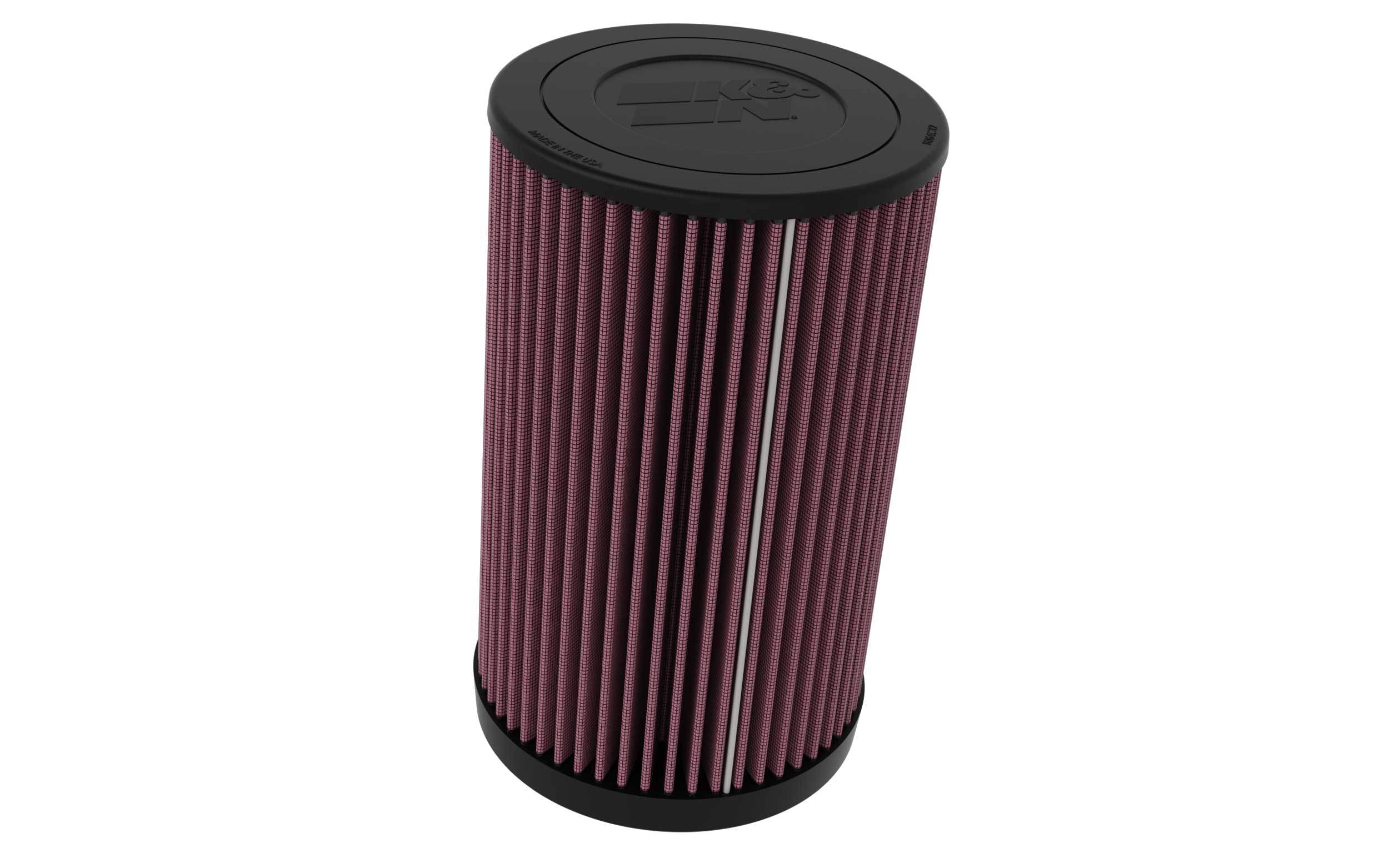 K&N Engineering PL-1922 Replacement Air Filter for Polaris RZR Pro R 2022-2025, 6.5-Inch Diameter, 10.75-Inch Tall, Reusable Cotton, Red