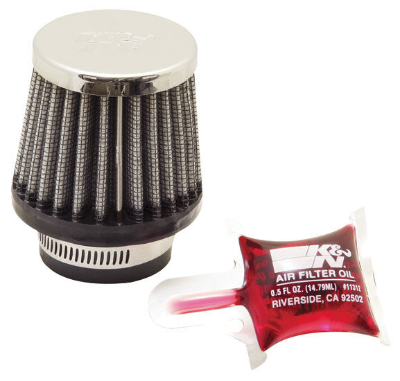 K&N Engineering RC-0790 Universal Air Filter with Conical Clamp-On Design, Reusable Cotton Material, Red Finish