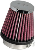 K&N Engineering RC-1060 Clamp-On Air Filter with Reusable Cotton Media, 3 Inch Base and 2 Inch Top Diameter