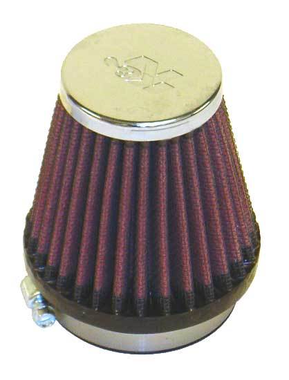 K&N Engineering RC-2330 Clamp-On Air Filter with Conical Design, 3 Inch Base, 2 Inch Top, 3 Inch Tall, 2.125 Inch Flange, Reusable Cotton Media, Red Finish