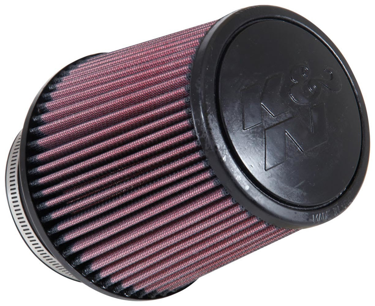 K&N Engineering RE-0850 Universal Clamp-On Conical Air Filter, 6 Inch Base Diameter, 4.625 Inch Top Diameter, 6 Inch Tall, Red Reusable Cotton Element