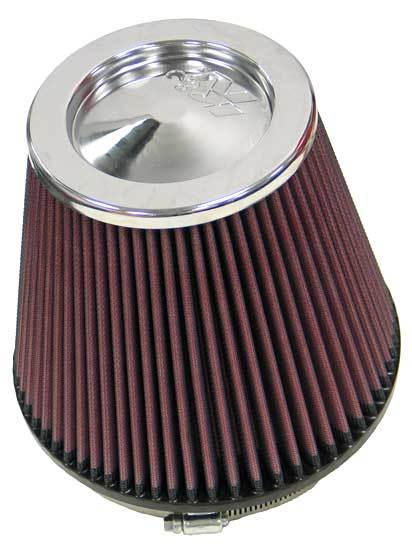 K&N Engineering RF-1042 Cone Air Filter, 7.5 Inch Base, 5 Inch Top Diameter, 6.5 Inch Tall, Reusable Cotton Element, Red Finish