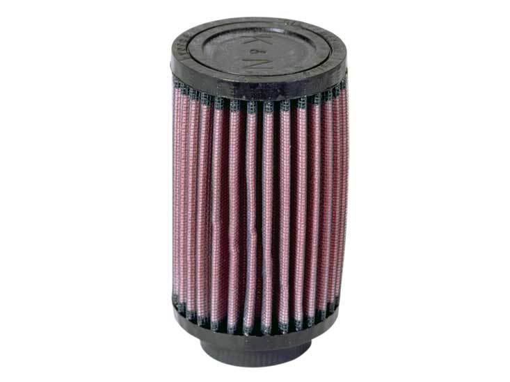 K&N Engineering RU-0210 Clamp-On Air Filter, 3-Inch Diameter, 5-Inch Height, Reusable Cotton, Red