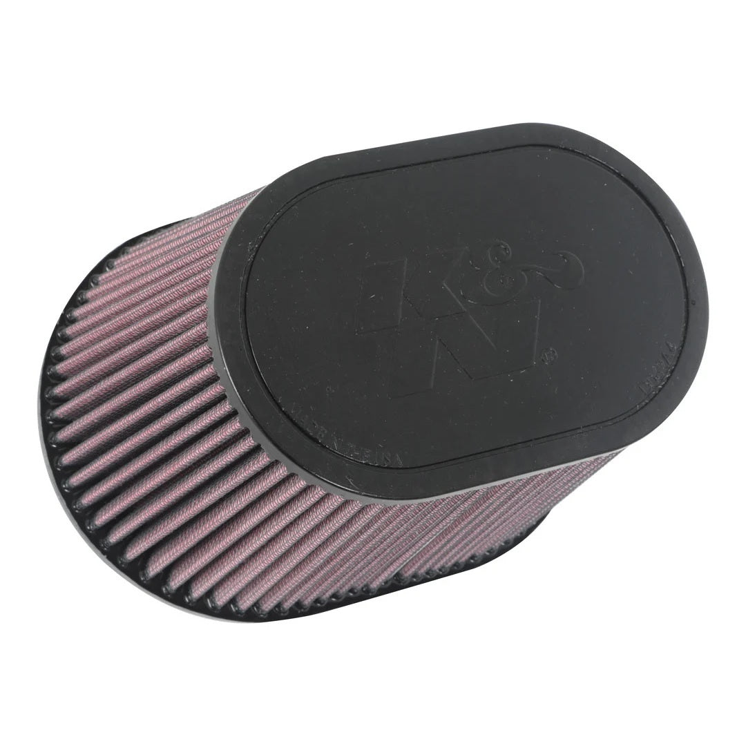K&N Engineering RU-1001 Clamp-On Air Filter Oval with Reusable Cotton Media, 7.75 x 5.5 Inches Base