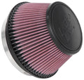 K&N Engineering RU-1009 Clamp-On Air Filter with 7.5 Inch Base and 5 Inch Top, Red Reusable Cotton Conical Element