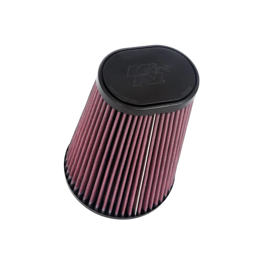 K&N Engineering RU-1021 Clamp-On Conical Air Filter with Reusable Cotton Media, 5.875 Inch Base, 3.25 x 4.5 Inch Top, 8 Inch Height, 4.5 Inch Flange, Red