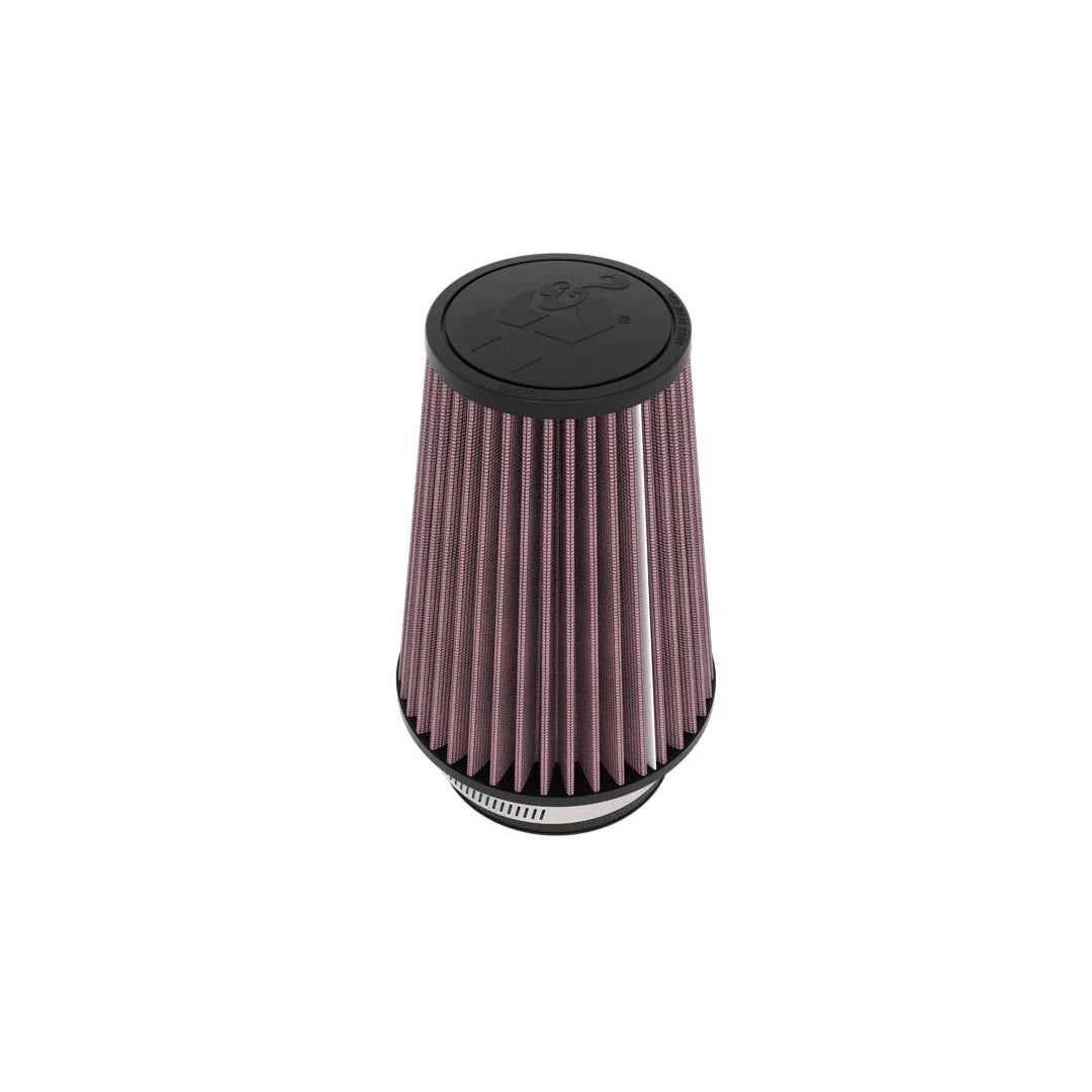 K&N Engineering RU-1046 Clamp-On Conical Air Filter, 6-Inch Base, 4-Inch Top, 8-Inch Tall, Red Cotton Reusable Filter