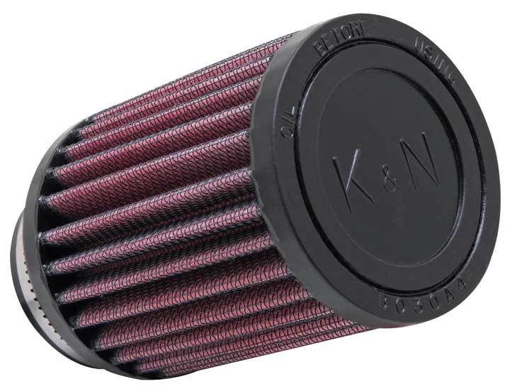 K&N Engineering RU-1280 Clamp-On Round Air Filter for Universal Use, 3 Inch Diameter, 4 Inch Tall, 1.875 Inch Flange, Reusable Cotton Red