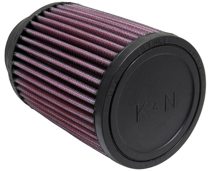 K&N Engineering RU-1460 Universal Clamp-On Air Filter, 4 Inch Diameter, Red Reusable Cotton Element