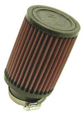K And N Engineering RU-1710 Clamp-On Round Air Filter with 3.5 Inch OD, 5 Inch Tall, 2.25 Inch Flange, 20 Degree Flange Angle, Reusable Cotton Material, Red Finish