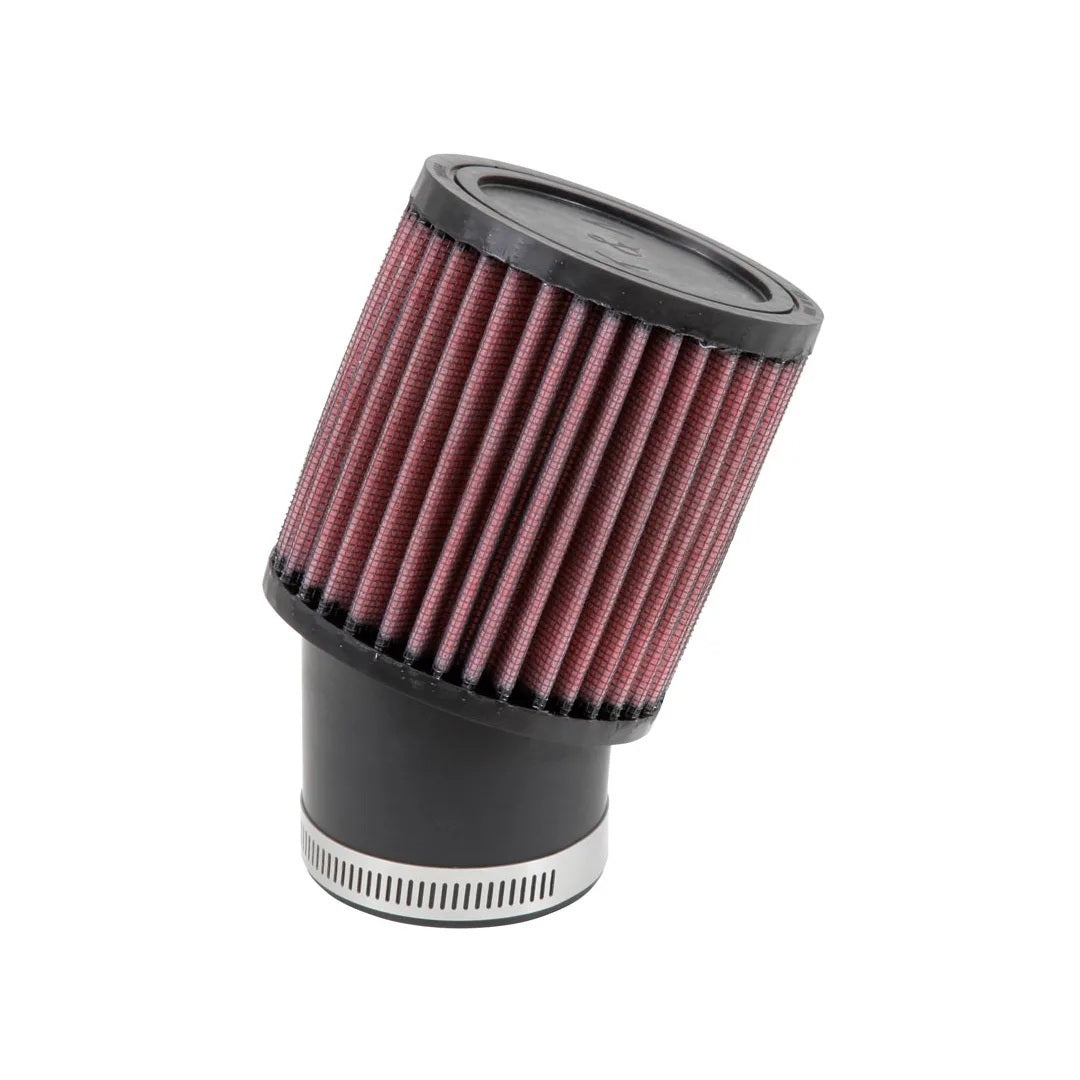 K and N Engineering RU-1750 Universal Clamp-On Air Filter Element, 3.75 Inch Diameter, 4 Inch Tall, Red Cotton Reusable Filter