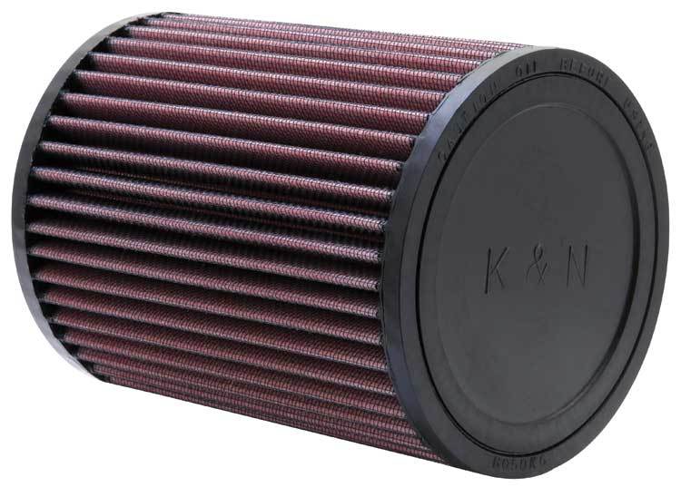 K&N Engineering RU-2820 Air Filter Element, Clamp-On, 5 Inch Diameter, 6.5 Inch Tall, Red Reusable Cotton Filter
