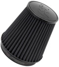K and N Engineering RU-3101HBK Universal Clamp-On Air Filter with Conical Synthetic Media, 7.5 Inch Base Diameter