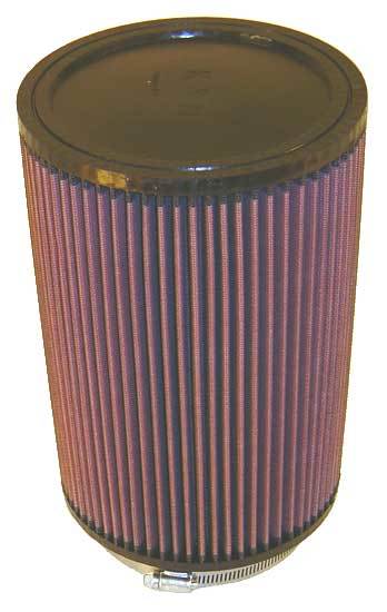 K&N Engineering RU-3220 Universal Rubber Air Filter Element, 6.5 Inch Diameter, 10 Inch Tall, Red Cotton Reusable Filter