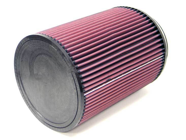 K&N Engineering RU-3270 Clamp-On Air Filter 7.5 Inch Diameter, 10 Inch Tall, Red Cotton Reusable Filter