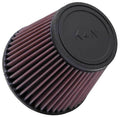 K&N Engineering RU-3580 Clamp-On Air Filter for Universal Use, Conical Design, 6 Inch Base, 4 Inch Top, 5 Inch Tall, 3 Inch Flange, Reusable Cotton Material, Red Finish