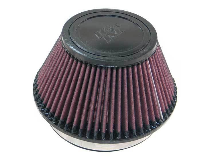 K&N Engineering RU-4600 Universal Clamp-On Air Filter, Conical, 7.5 Inch Base, 4.5 Inch Top Diameter, 4 Inch Tall, 6 Inch Flange, Reusable Cotton Element, Red Finish