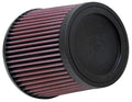 K & N Engineering RU-4950 Clamp-On Air Filter – Conical Reusable Cotton Element, 6 Inch Base, 5 Inch Top, 5.5 Inch Tall, 2.5 Inch Flange, Red Finish