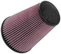 K and N Engineering RU-5046 Clamp-On Air Filter with Reusable Cotton Element, 7.5 Inch Base, 4.5 Inch Top, 9 Inch Height, 6 Inch Flange, Red