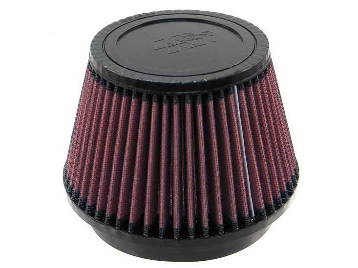 K&N Engineering RU-5163 Universal Conical Air Filter, 6.5 Inch Base, 4.5 Inch Top Diameter, 4.125 Inch Height, 5 Inch Flange, Reusable Cotton Material, Red Finish